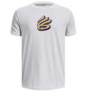 UA Curry Drop Shadow T/S Jr. White