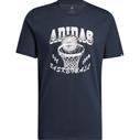 ADIDAS Hoops Graphic Tee Navy