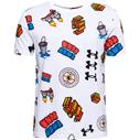 UA Hoops Sticker Tee Jr. White