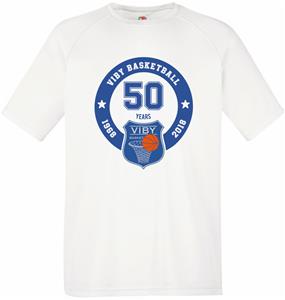 VIBY BASKET 50 år Hvid Poly T-Shirt