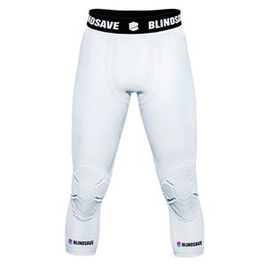 BLINDSAVE 3/4 Tights Knee Padded White