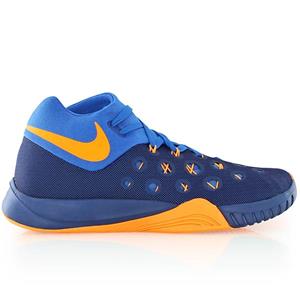 navy blue and orange nike basketball shoes