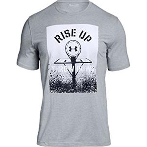 UA Bball Rise Up Tee Steel Grey