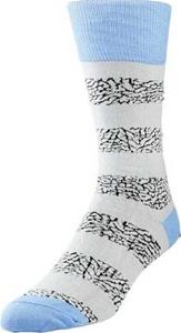 JORDAN Elephant Striped Grey/Uni Blue Socks