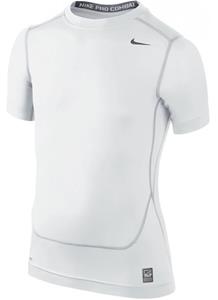 NIKE Pro Cool Jr. White Short-Sleeve