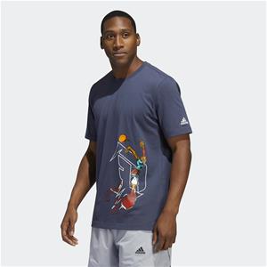 ADIDAS D Lillard Avatar Tee Navy - Milwaukee Bucks