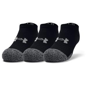 UA Youth Heatgear 3 Pack Ankle Socks Black