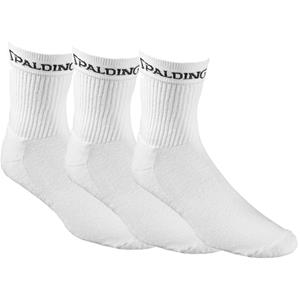 SPALDING 3 Pack Mid Cut White
